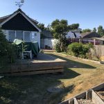 Deck by bank to river